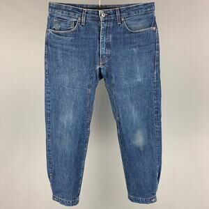 LEVI'S MADE & CRAFTED Size 32 Blue Contrast Stitch Cotton Jeans